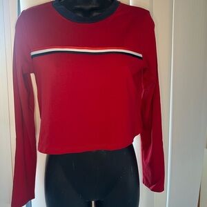 Heart Hips Red and Black Trim Top